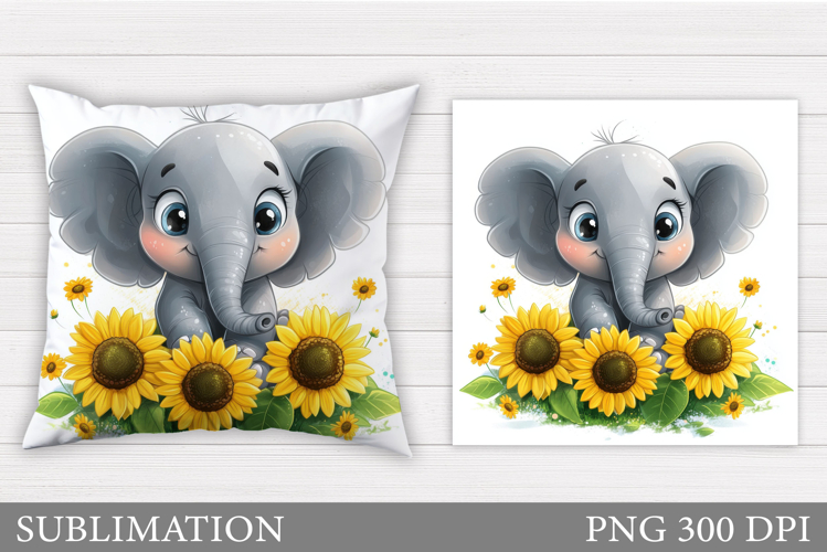 Cute Elephant Clipart Image 14