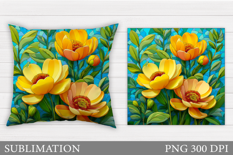 Flowers Pillow Design. Floral Pillow Sublimation