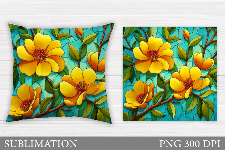 Flowers Pillow Design. Floral Pillow Sublimation