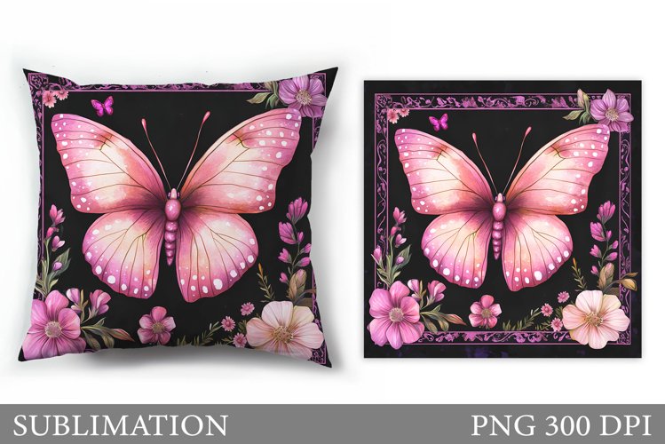 Butterfly Pillow Sublimation. Butterfly Sublimation example image 1