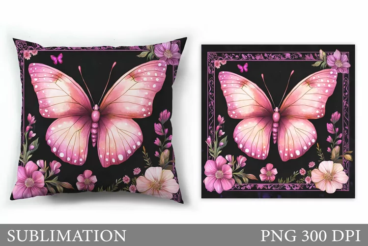 Butterfly Pillow Sublimation. Butterfly Sublimation