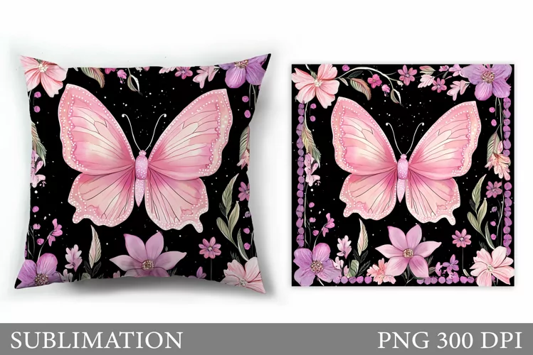 Butterfly Sublimation. Butterfly Pillow Design