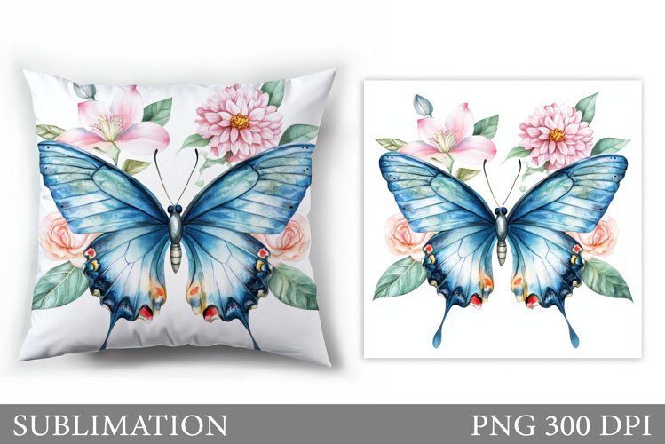 Butterfly Pillow Sublimation. Butterfly Sublimation