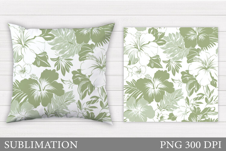 Floral Pillow Sublimation. Flowers Pillow Design example image 1