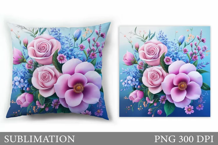 Roses Sublimation. Roses Pillow Sublimation