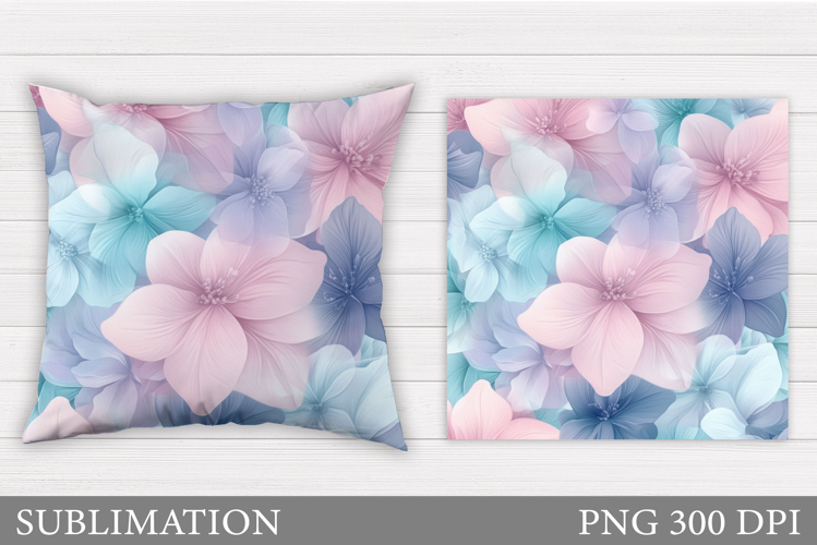 Flowers Pillow Sublimation. Floral Pillow Sublimation