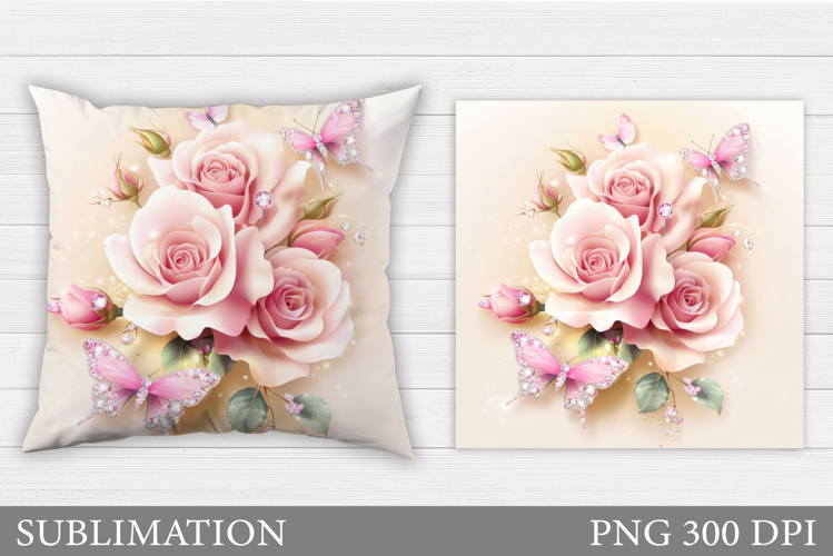 Roses Sublimation. Roses Pillow Sublimation