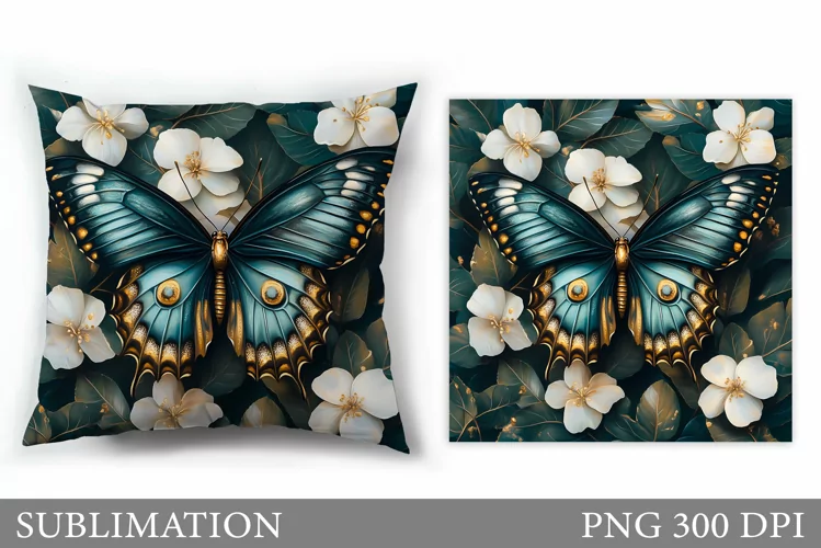 Butterfly Pillow Sublimation. Butterfly Sublimation