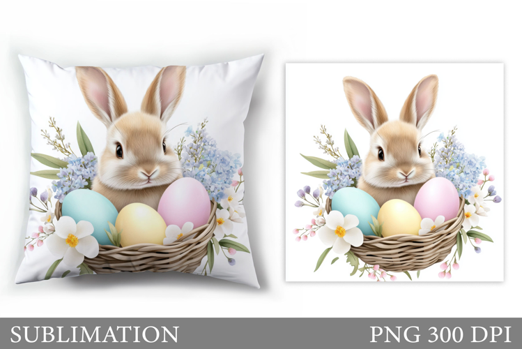 Easter Bunny Sublimation. Easter Bunny Pillow Design