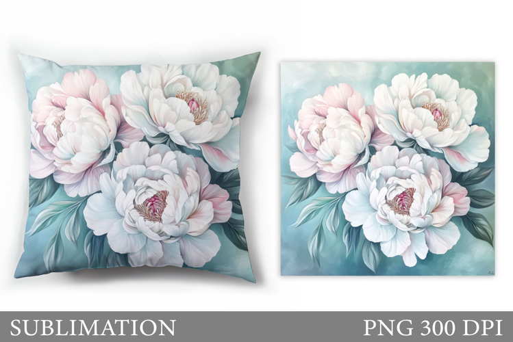 Peony Sublimation. Peony Pillow Sublimation