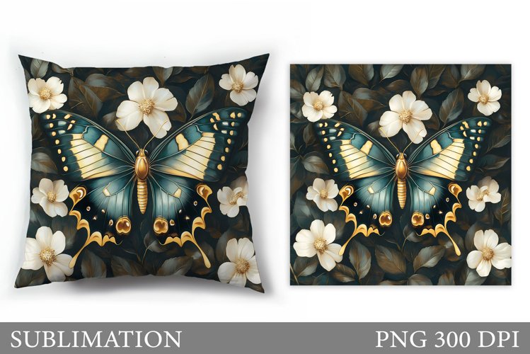 Butterfly Pillow Sublimation. Butterfly Sublimation example image 1