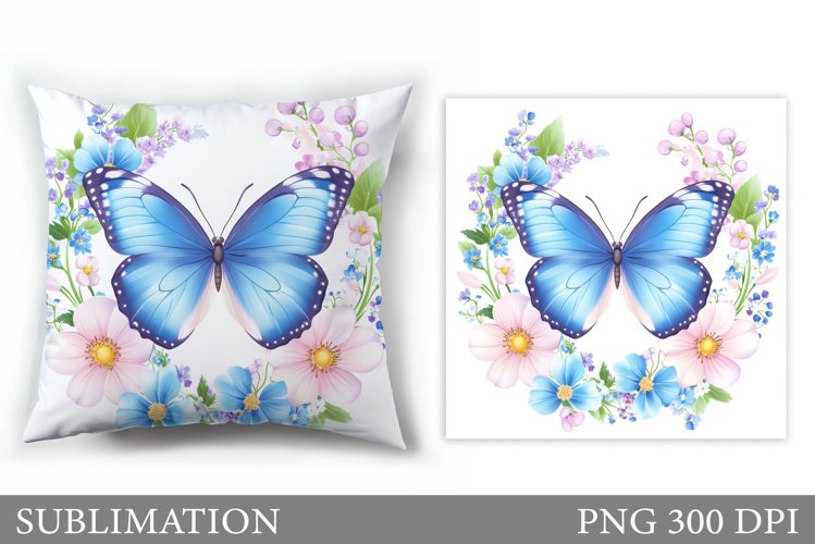 Butterfly Pillow Sublimation. Butterfly Sublimation example image 1