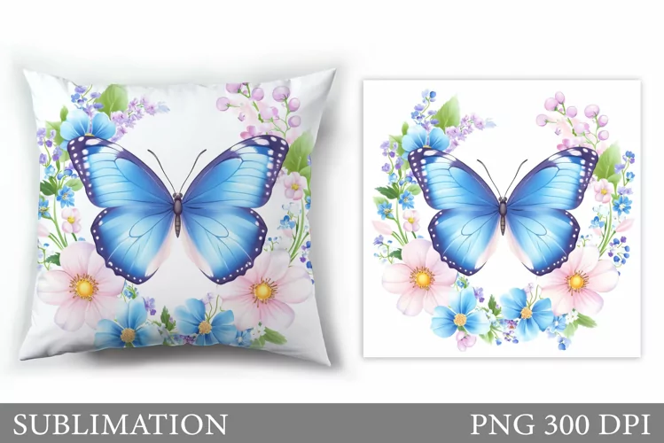 Butterfly Pillow Sublimation. Butterfly Sublimation