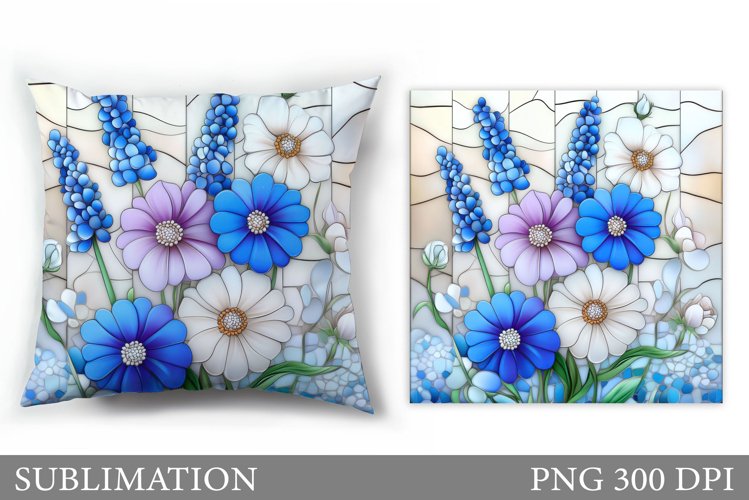 Flowers Sublimation. Flowers Pillow Sublimation example image 1