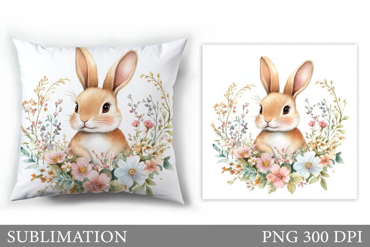 Cute Bunny Sublimation. Cute Bunny Pillow Sublimation