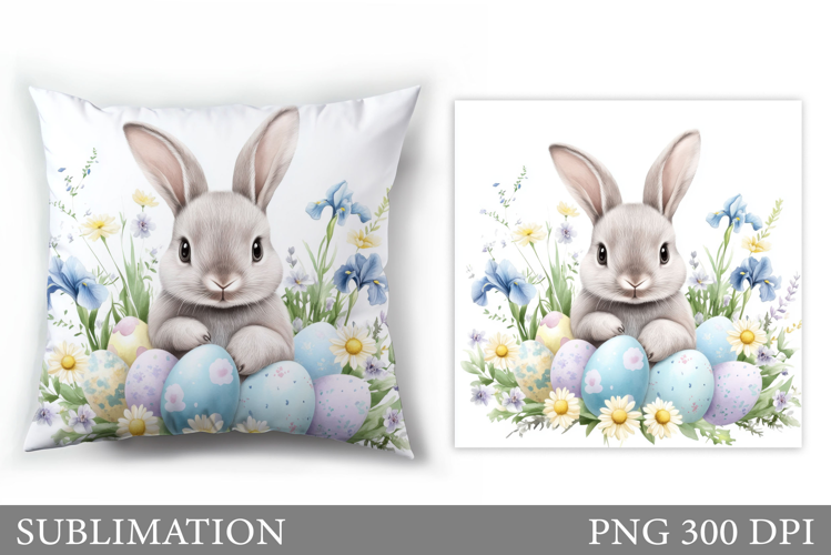 Easter Bunny Pillow Design. Easter Bunny Sublimation