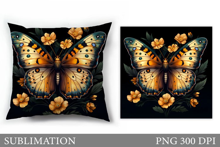 Butterfly Pillow Sublimation. Butterfly Sublimation example image 1