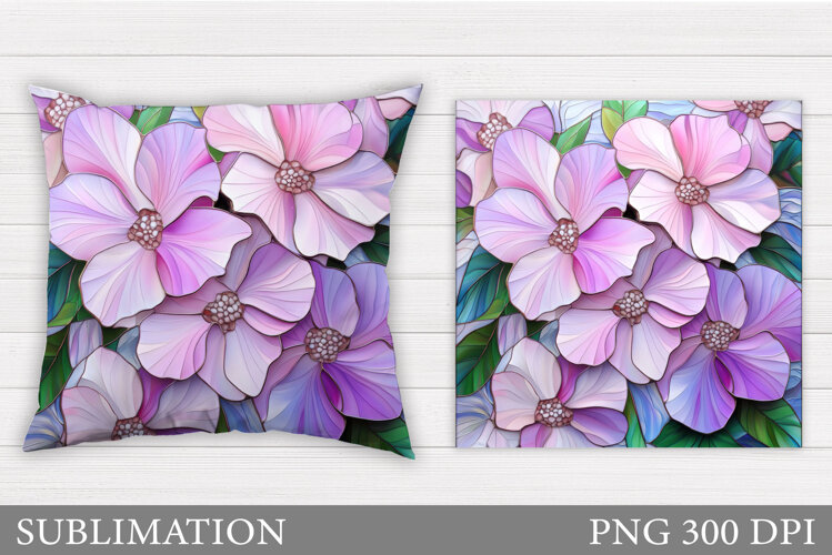 Flowers Sublimation. Flowers Pillow Sublimation example image 1