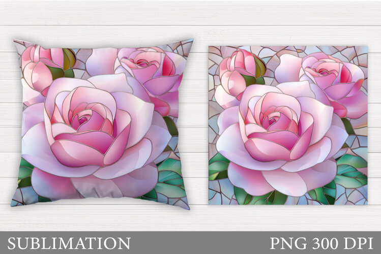Roses Sublimation. Roses Pillow Sublimation example image 1