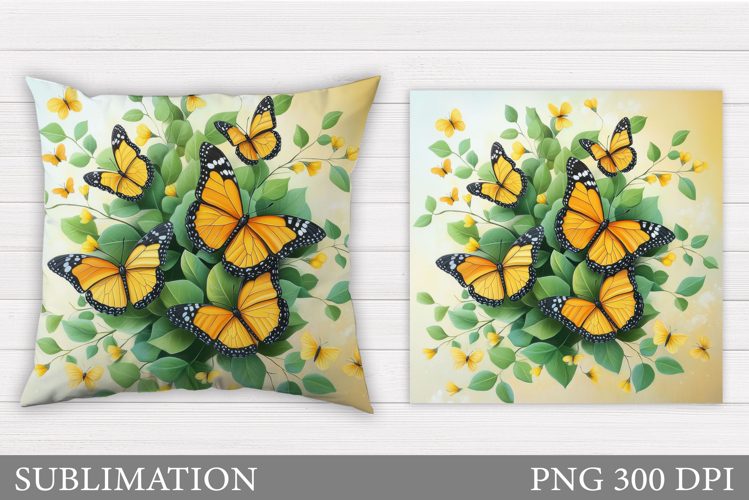 Butterfly Pillow Sublimation. Butterfly Sublimation