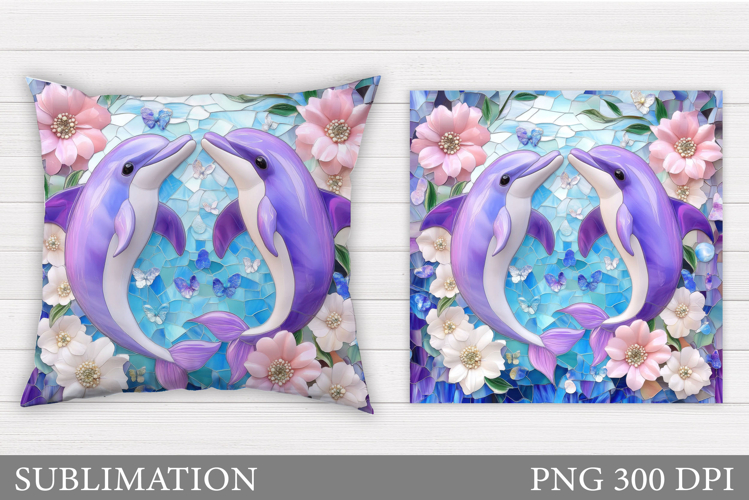 Dolphins Pillow Sublimation. Dolphin Sublimation