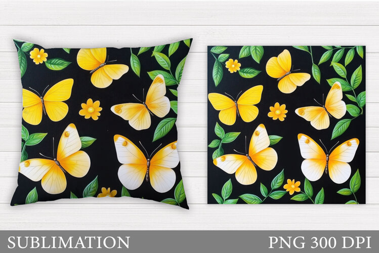 Butterfly Pillow Sublimation. Butterfly Sublimation example image 1