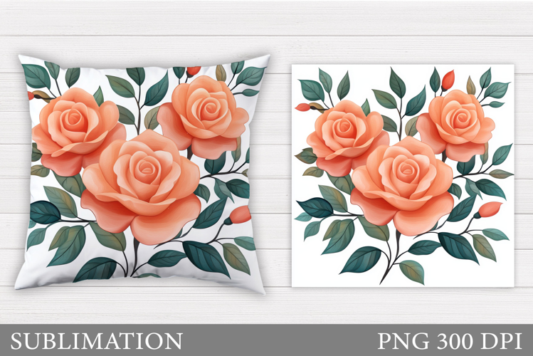 Roses Pillow Sublimation. Roses Sublimation