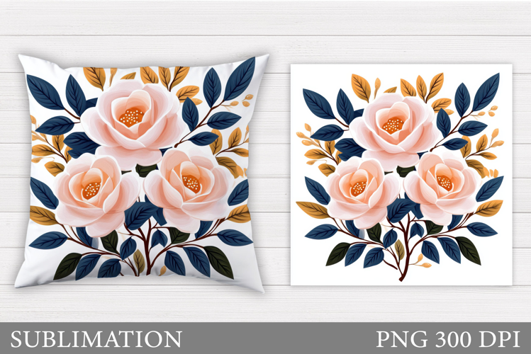 Roses Pillow Sublimation. Roses Sublimation