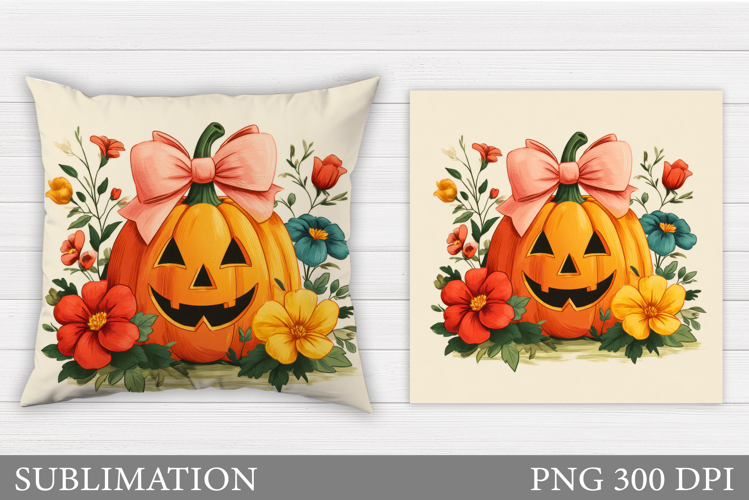 Halloween Pumpkin Pillow. Halloween Pillow Sublimation