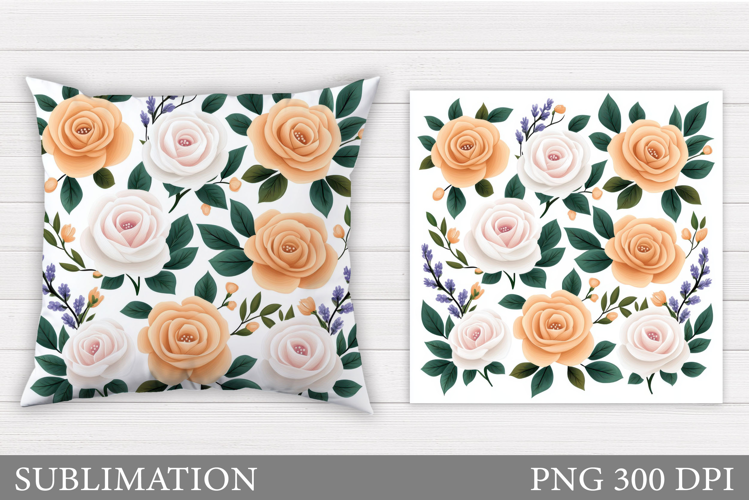 Roses Pillow Sublimation. Roses Sublimation