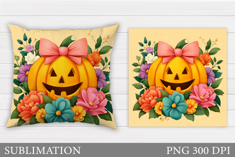 Halloween Pumpkin Pillow. Halloween Pillow Sublimation