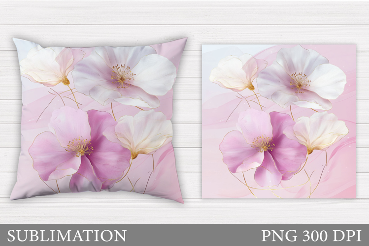 Flowers Sublimation. Flowers Pillow Sublimation