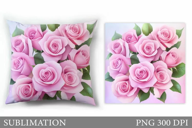Roses Sublimation. Roses Pillow Sublimation