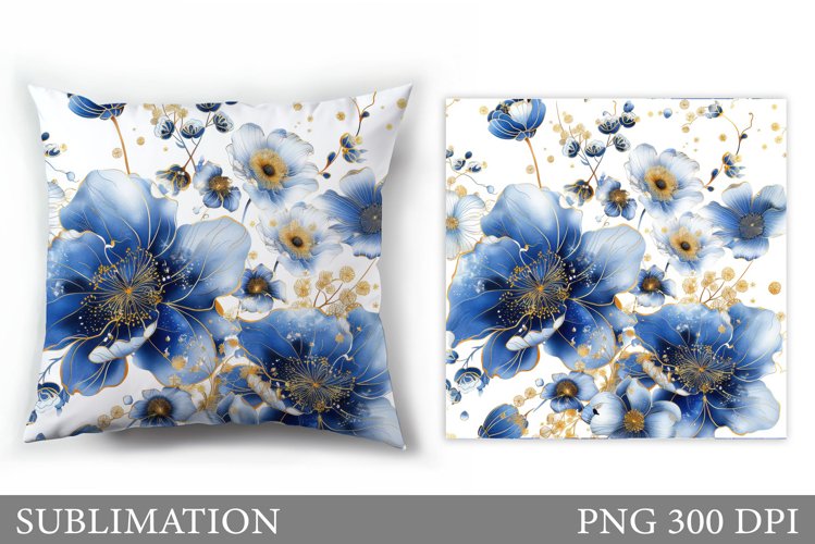 Flowers Sublimation. Flowers Pillow Sublimation example image 1
