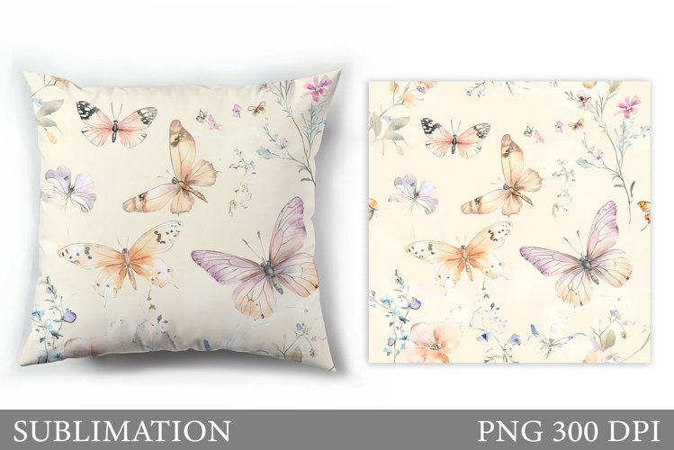 Butterfly Pillow Sublimation. Butterfly Sublimation example image 1