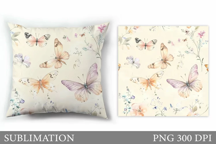 Butterfly Pillow Sublimation. Butterfly Sublimation
