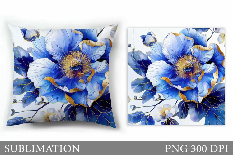 Flowers Pillow Sublimation. Floral Pillow Sublimation
