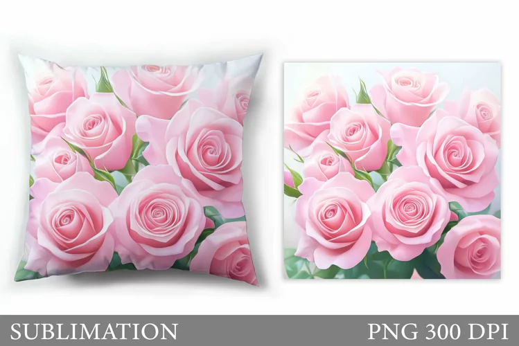 Roses Sublimation. Roses Pillow Sublimation