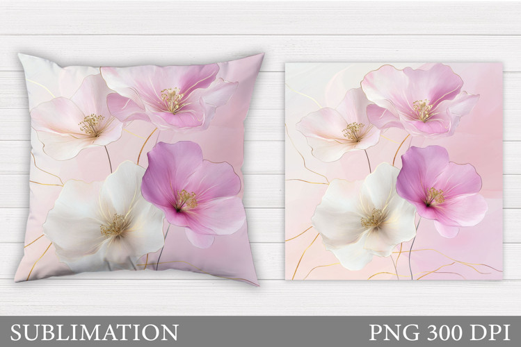 Flowers Sublimation. Flowers Pillow Sublimation