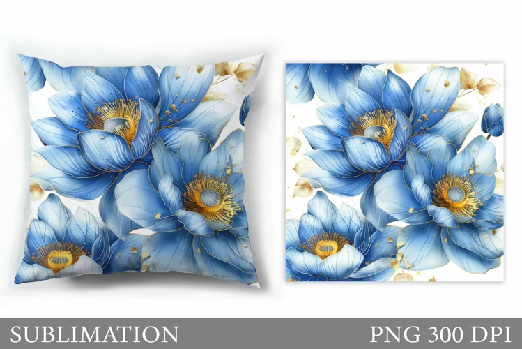 Flowers Pillow Sublimation. Floral Pillow Sublimation