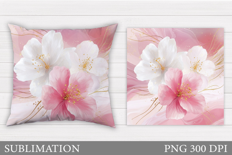 Flowers Sublimation. Flowers Pillow Design