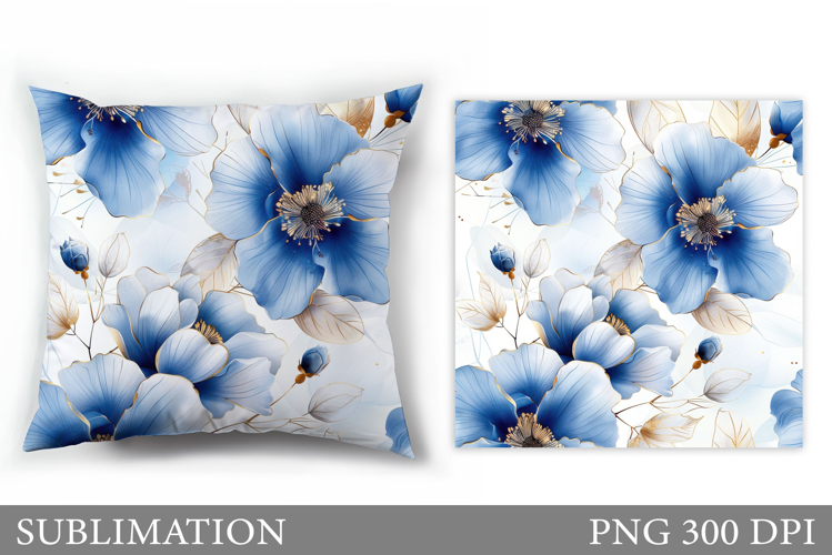 Flowers Sublimation. Flowers Pillow Design