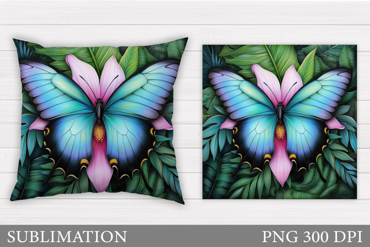Butterfly Flowers Sublimation. Butterfly Pillow Sublimation
