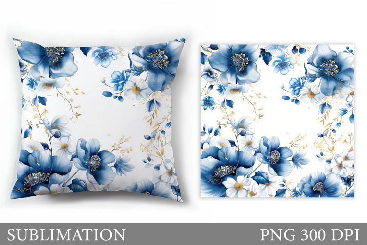 Flowers Pillow Design. Floral Pillow Sublimation