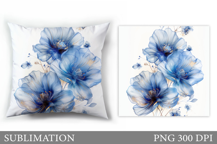 Flowers Sublimation. Flowers Pillow Design