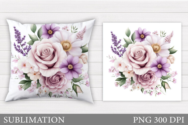 Roses Sublimation. Roses Pillow Sublimation example image 1