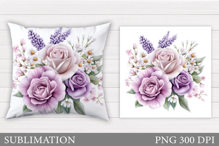 Roses Sublimation. Roses Pillow Sublimation example image 1