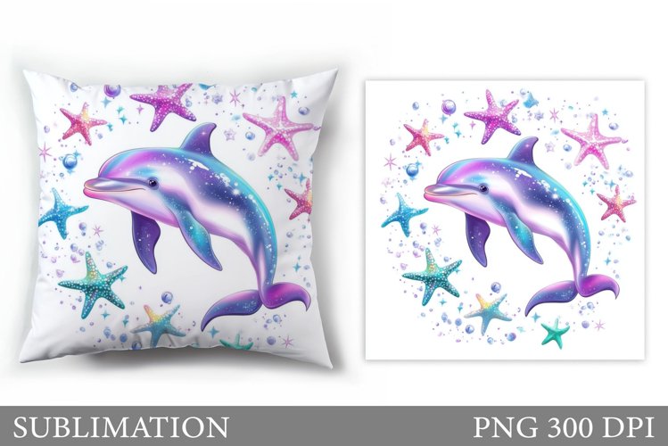 Cute Dolphin Sublimation. Dolphin Pillow Sublimation