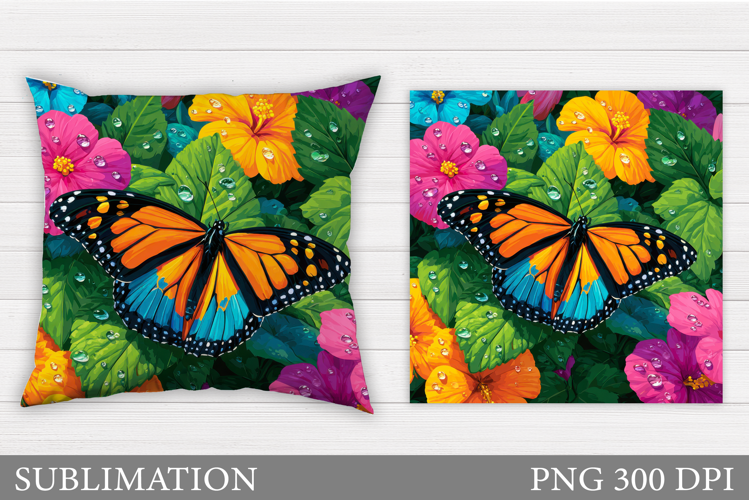 Butterfly Pillow Sublimation. Butterfly Sublimation