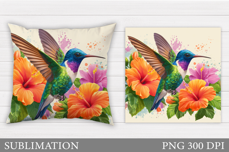 Hummingbird Pillow Sublimation. Hummingbird Sublimation
